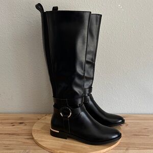 Torgeis Womens Belladona Tall Stacked Heel Riding Boots 7 new